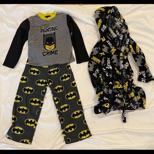 Batman PJ Set and Robe Size 8 Boys